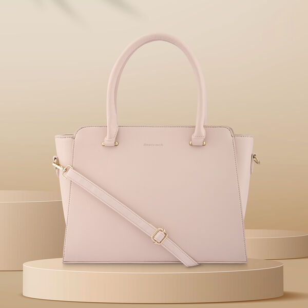 Fastrack Powder Pink Large Satchel Bag for Women - image number 0