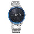 Fastrack Stunners Quartz Analog Black Dial Silver Stainless Steel Strap Watch For Guys - image number 1