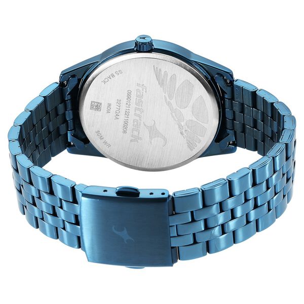 Fastrack Stunners Quartz Analog Blue Dial Metal Strap Watch for Guys - image number 5