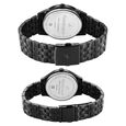 Fastrack Mixmatched Quartz Analog Black Dial With Black Metal Strap Watch For Couple - image number 4