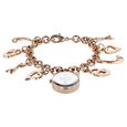 Fastrack Vyb Siren Quartz Analog White Dial Rose Gold Color Metal Strap Watch For Girls - image number 6
