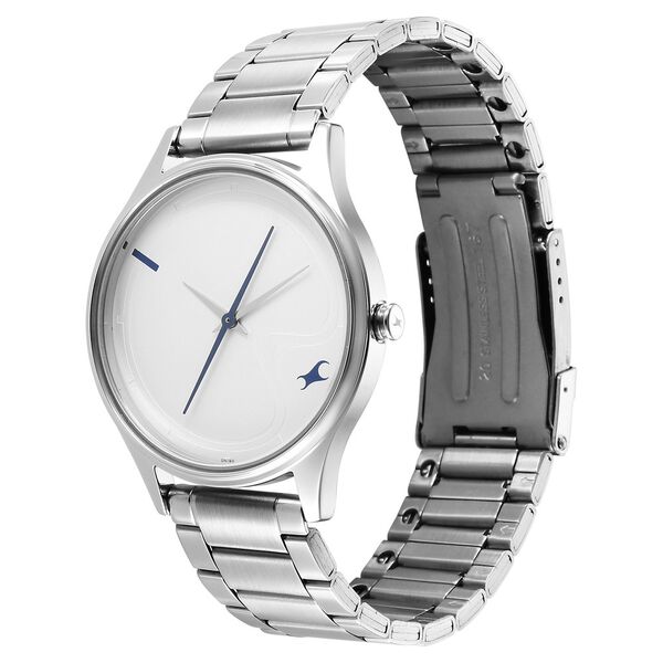 Fastrack Stunners Quartz Analog Silver Dial Metal Strap Watch for Guys - image number 2