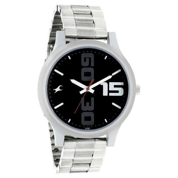 Fastrack Bold Quartz Analog Black Dial Stainless Steel Strap Watch for Guys - image number 1