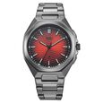 Vyb Quest By Fastrack Quartz Analog Red Dial Grey Stainless Steel Strap Watch For Guys - image number 0