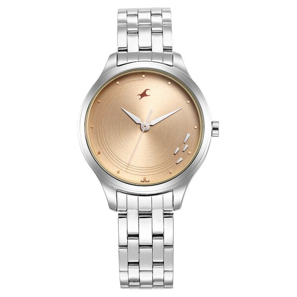 Fastrack Stunners Quartz Analog Rose Gold Dial Stainless Steel Strap Watch for Girls - image number 2