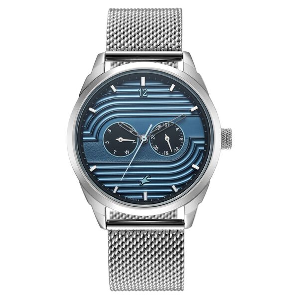 Fastrack 2X Edit Slate Blue Dial Interchangeable Strap Watch for Guys - image number 1