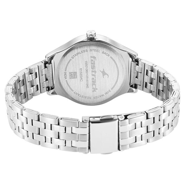 Fastrack Stunners White Dial Metal Strap Watch for Girls - image number 4