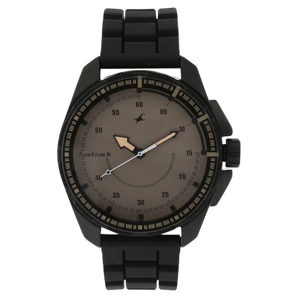 Fastrack Quartz Analog Brown Dial Plastic Strap Watch for Guys - image number 0
