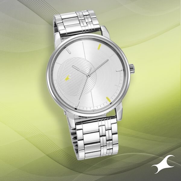 Fastrack Stunners Quartz Analog Silver Dial Metal Strap Watch for Guys - image number 0