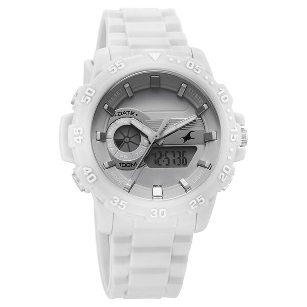 Fastrack Street line Quartz Analog Digital Grey Dial Silicone Strap Watch for Girls - image number 1