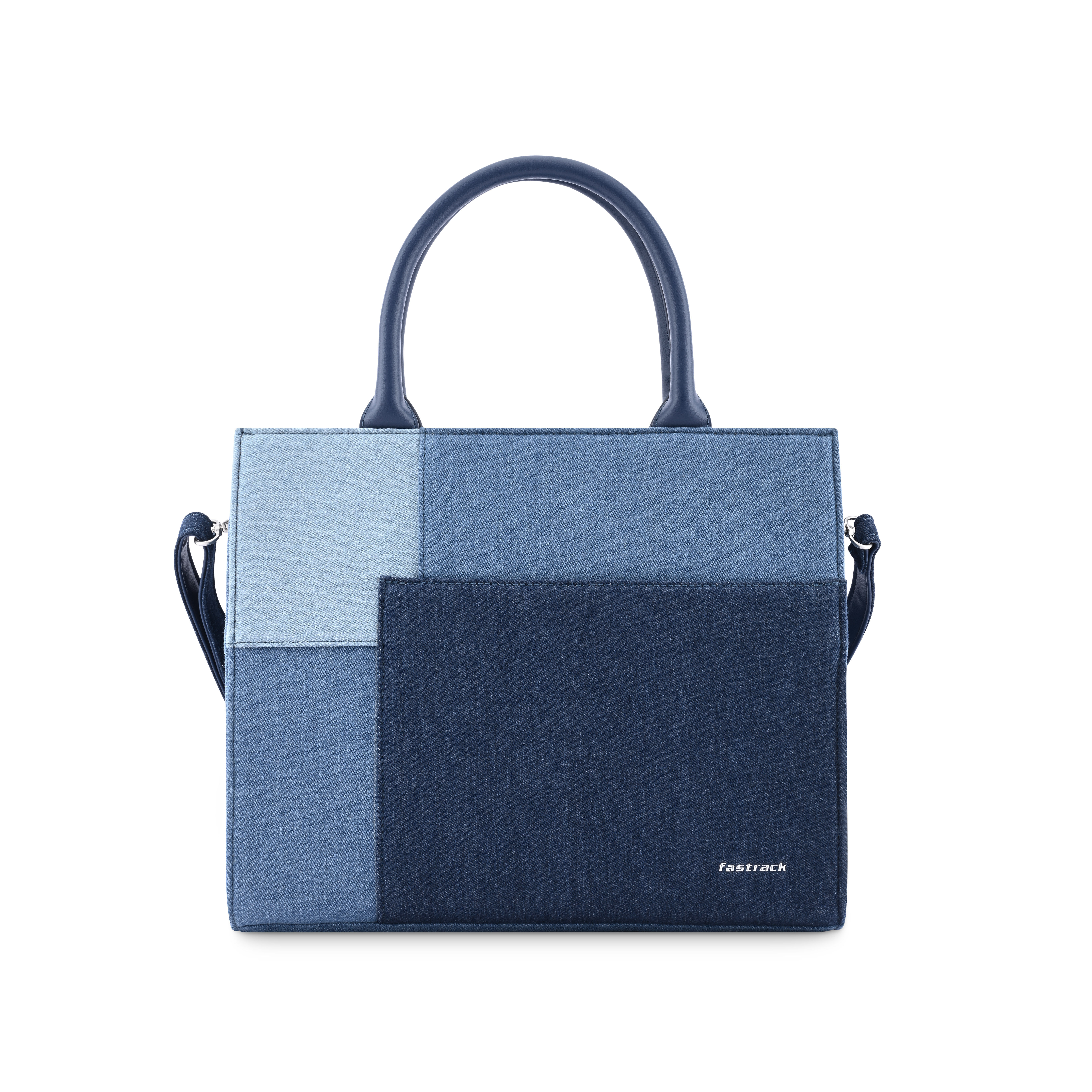 Buy Online Fastrack Denim Structured Satchel Women s Bag f241salad02bl1 Fastrack