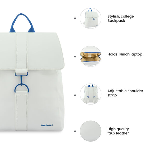 Fastrack Backpack- White + Cobalt - image number 7
