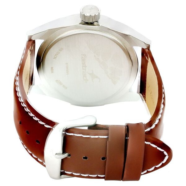 Fastrack Quartz Analog Black Dial Leather Strap Watch for Guys - image number 2