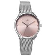 Fastrack Stunners Quartz Analog Pink Dial Silver Stainless Steel Strap Watch For Girls - image number 1