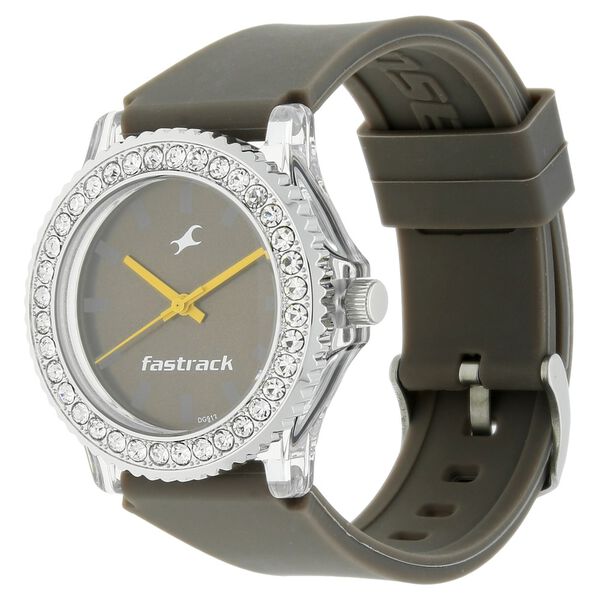 Fastrack Quartz Analog Brown Dial Plastic Strap Watch for Girls - image number 1