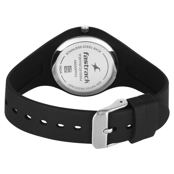 Fastrack Tweens Quartz Analog Black Dial Black Silicone Strap Watch - image number 5