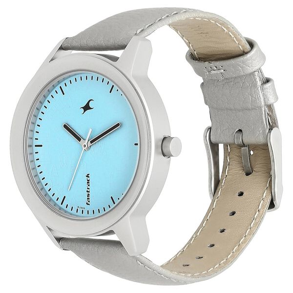 Fastrack Road Trip Quartz Analog Blue Dial Leather Strap Watch for Girls - image number 2