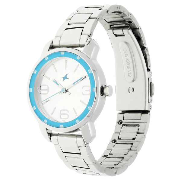 Fastrack Quartz Analog Silver Dial Stainless Steel Strap Watch for Girls - image number 1