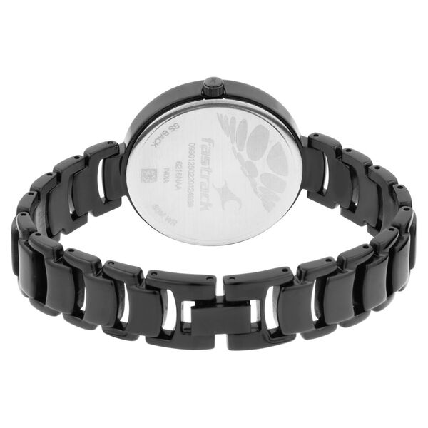 Fastrack Ruffles Quartz Analog with Date Black Dial Stainless Steel Strap Watch for Girls - image number 5