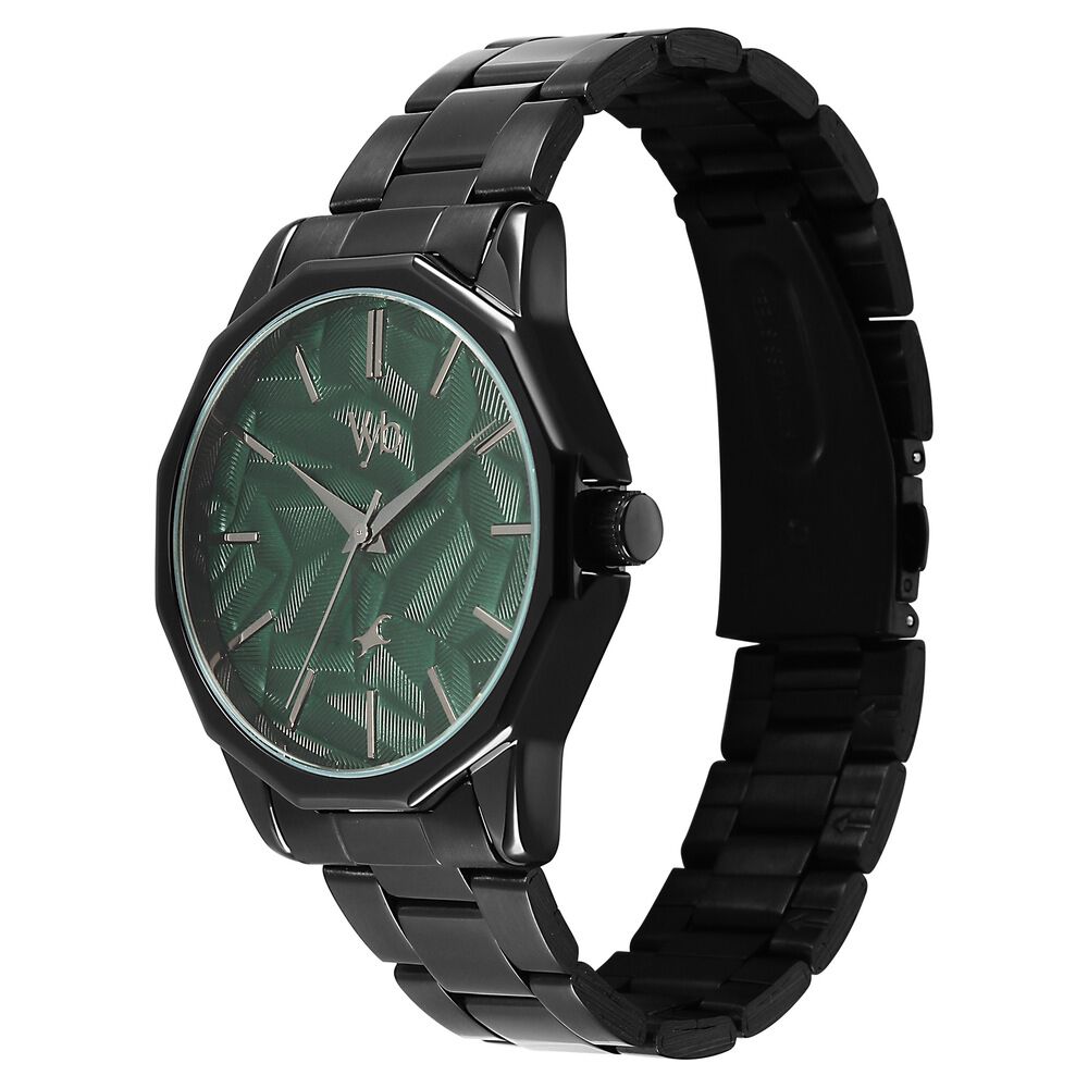 Buy Online Vyb Drift By Fastrack Quartz Analog Green Dial Black