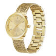 Fastrack Vyb Flare Quartz Analog Golden Dial Metal Strap Watch for Girls - image number 3
