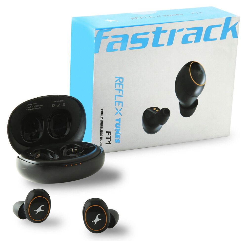 Buy Online Reflex Tunes Truly Wireless Black Earbuds ft1bkb01 Fastrack