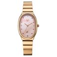 Vyb Enigma By Fastrack Quartz Analog Pink Mother of Pearl Dial Rose Gold Metal Strap Watch For Girls - image number 1
