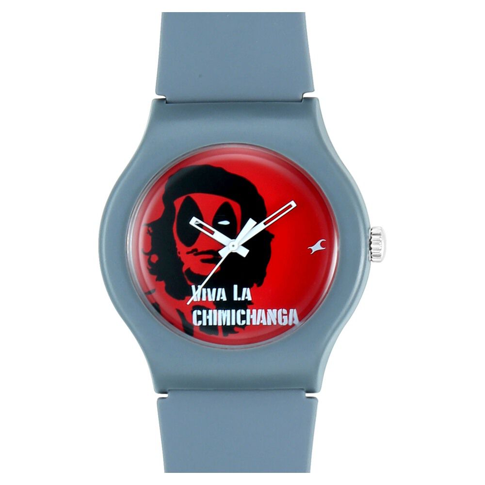 Fastrack Deadpool Quartz Analog Bicolour Dial Silicone Strap Unisex Watch