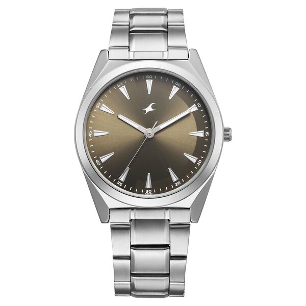 Fastrack Stunners X Quartz Analog Green Dial Stainless Steel Strap Watch For Guys - image number 0