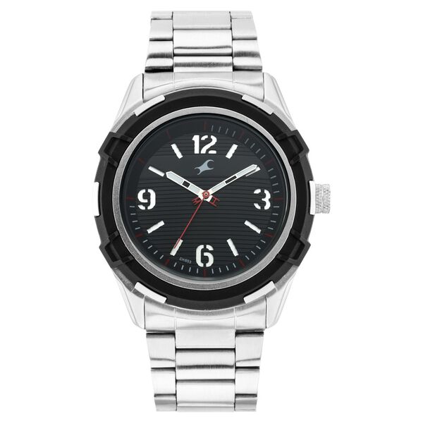 Fastrack Fastfit Quartz Analog Black Dial Stainless Steel Strap Watch for Guys - image number 2
