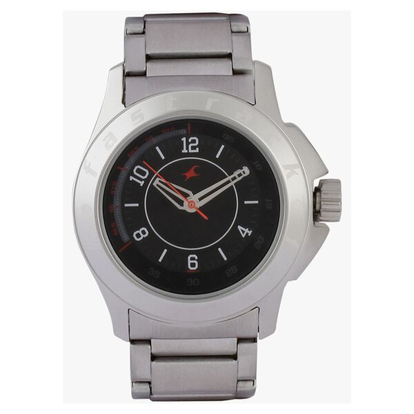 Fastrack Quartz Analog Black Dial Stainless Steel Strap Watch for Guys - image number 0