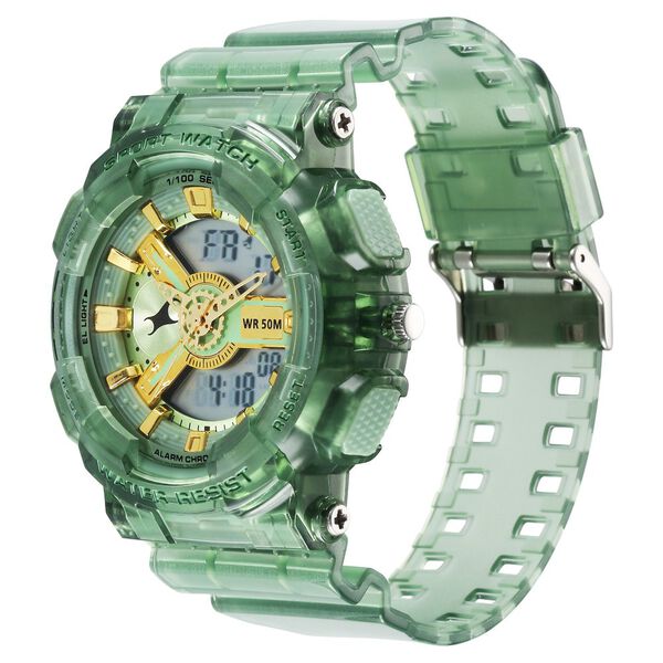 Fastrack StreetStyle Digital Dial Translucent Green PU Strap Watch For Guys - image number 2