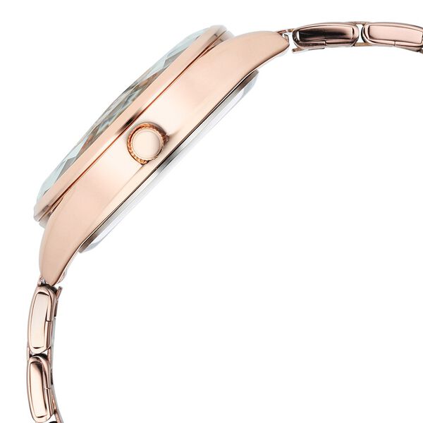Fastrack Vyb Aurora Quartz Analog Rose Gold Dial Rose Gold Color Metal Strap Watch For Girls - image number 4