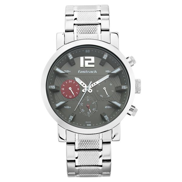 Fastrack Fastfit Quartz Multifunction Grey Dial Stainless Steel Strap Watch for Guys - image number 2