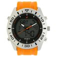 Fastrack Quartz Analog Digital Grey Dial Silicone Strap Watch for Guys