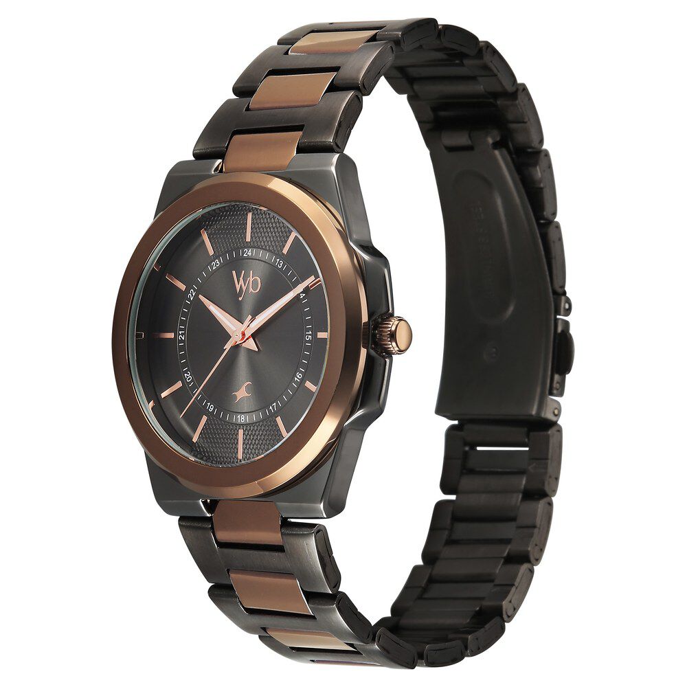 Buy Online Vyb Nimbus By Fastrack Quartz Analog Grey Dial Two