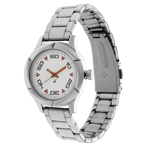 Fastrack Quartz Analog White Dial Stainless Steel Strap Watch for Girls - image number 1