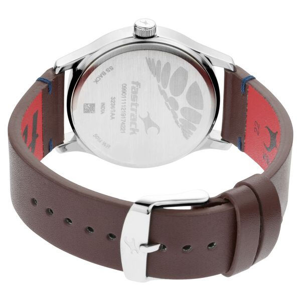 Fastrack I Love Me Quartz Analog Blue Dial Leather Strap Watch for Guys - image number 4