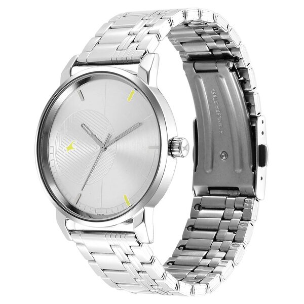 Fastrack Stunners Quartz Analog Silver Dial Metal Strap Watch for Guys - image number 3