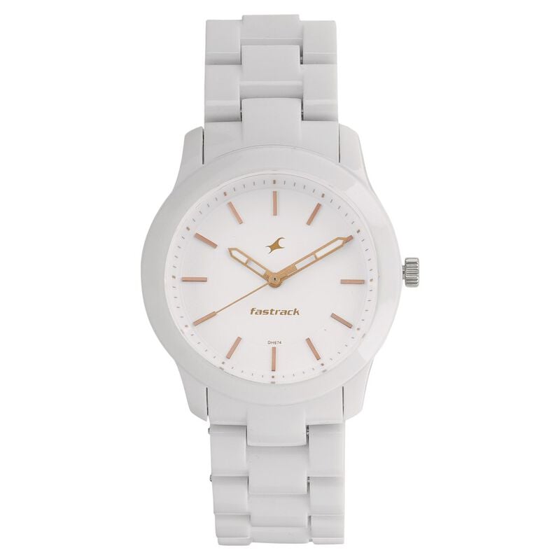 Fastrack White Strap Watches Fastrack Trendies Quartz Analog White
