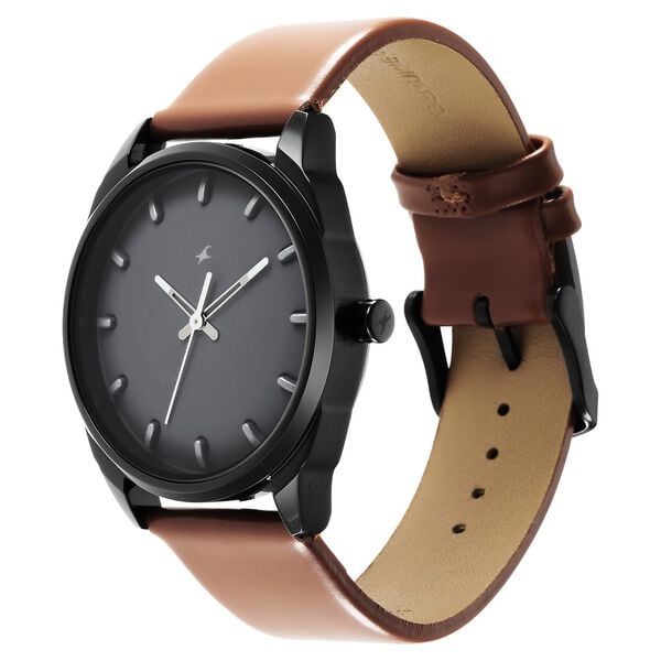 Fastrack After Dark Blue Dial Leather Strap Watch for Guys - image number 3