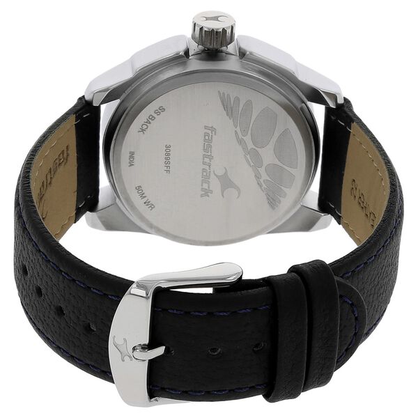 Fastrack Quartz Analog Purple Dial Leather Strap Watch for Guys - image number 3
