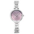 Vyb Seeker By Fastrack Quartz Analog Green Dial Rose Gold Metal Strap Watch For Girls