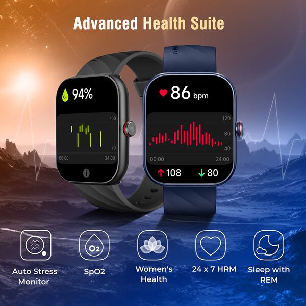 Fastrack Kruz+ 4.85 CM Super HD Display with Functional Crown and AI Voice Assistant Smart Watch for Unisex - image number 4