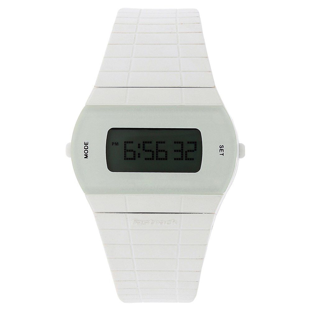 Fastrack Digital Green Dial Silicone Strap Watch for Girls