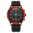 Fastrack Overdrive Quartz Chronograph Tachymeter Grey Dial Black Leather Strap Watch For Guys - image number 0