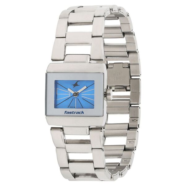 Fastrack Quartz Analog Blue Dial Metal Strap Watch for Girls - image number 1
