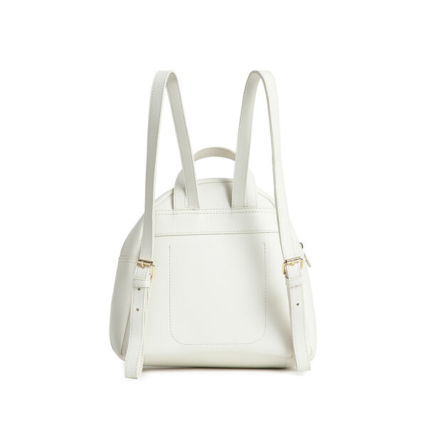 Fastrack Black College Backpack for Women | Trendy Minimalistic Backpack for Girls, Ladies, Women | College Bag for Everyday Wear made from High Quality Faux Leather (White) - image number 2