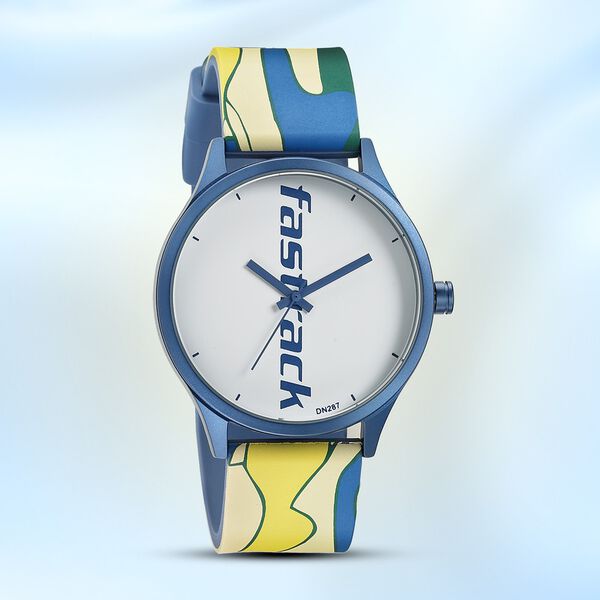 Fastrack Topicals Quartz Analog White Dial Silicone Strap Unisex Watch - image number 0