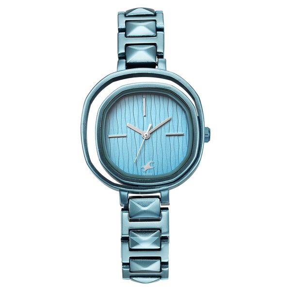 Fastrack Opulence Quartz Analog Blue Dial Metal Strap Watch for Girls - image number 2